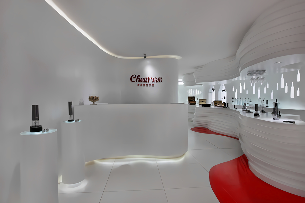 郑州cheer启尔红酒酒具装建公司设计案例