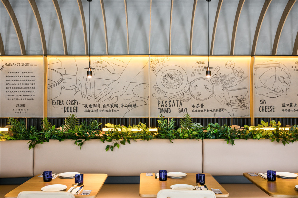 郑州披萨店装建公司-玛尚诺披萨店装建实景图