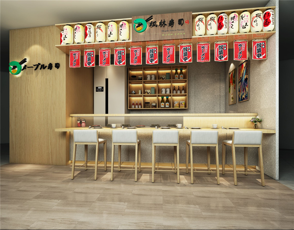 郑州枫林日式手握寿司店装建设计案例
