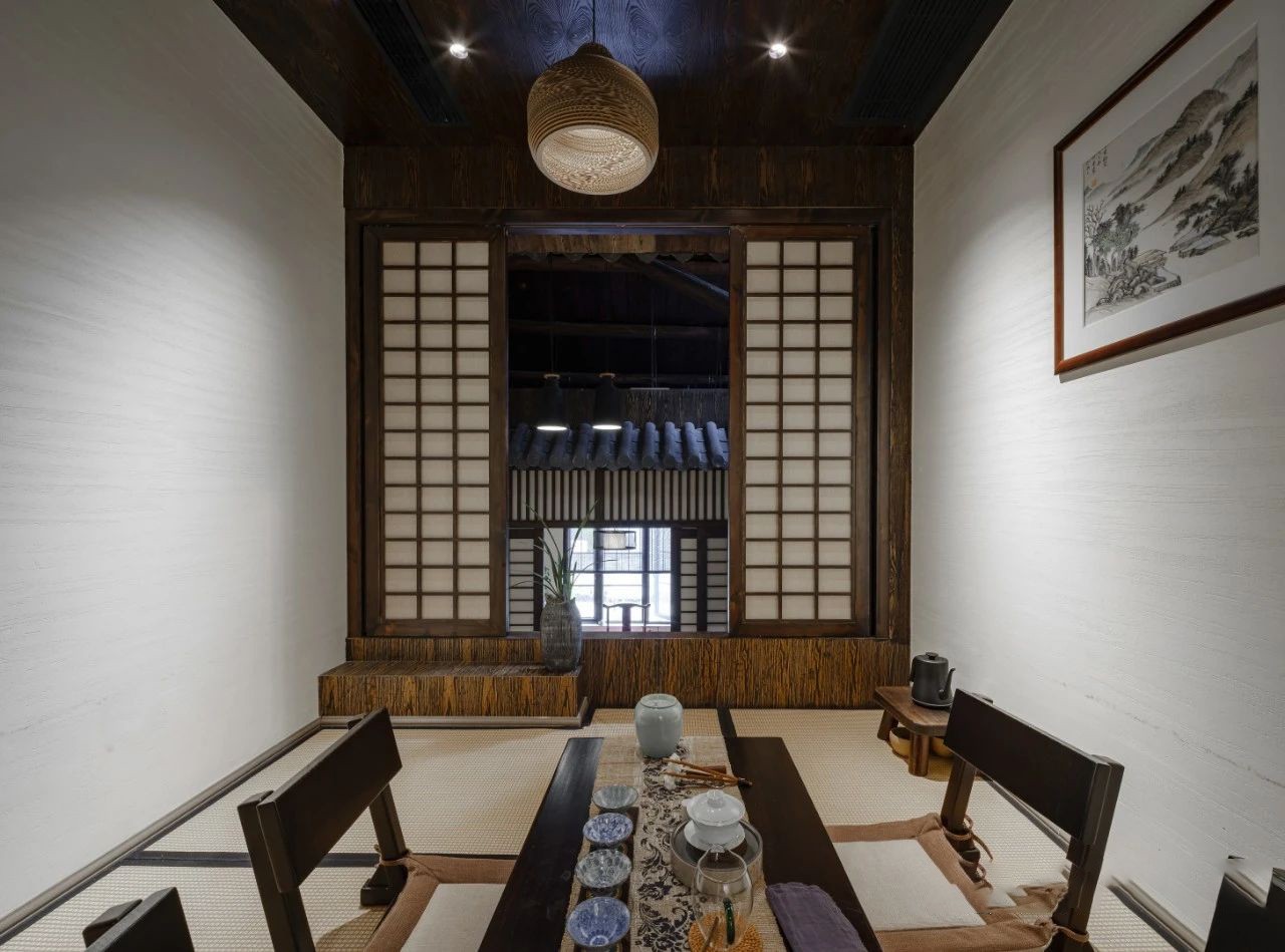 郑州茶室设计公司-江南月缎式茶馆装建设计图