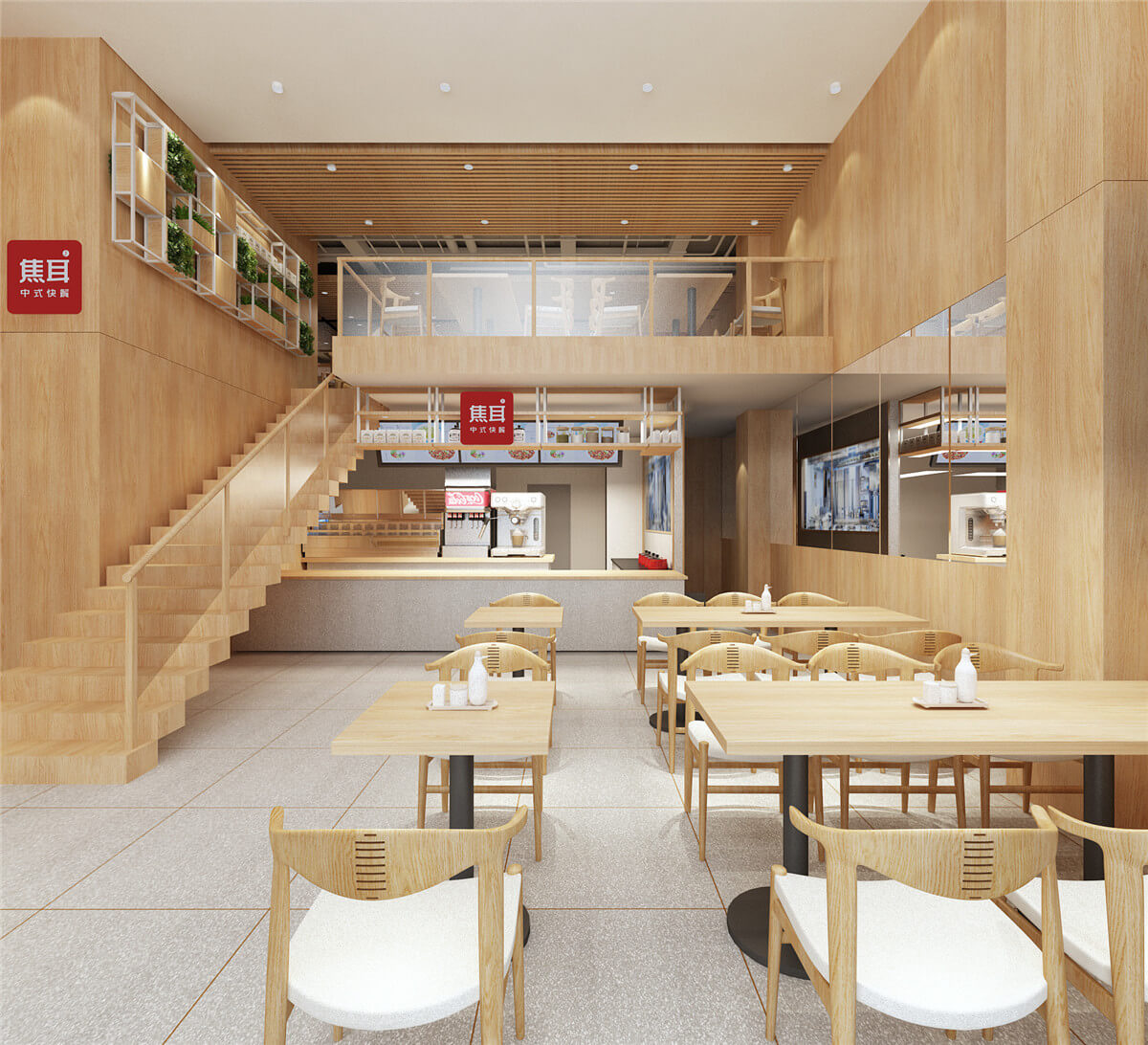 郑州焦耳中式快餐连锁万达店设计公司装建案例