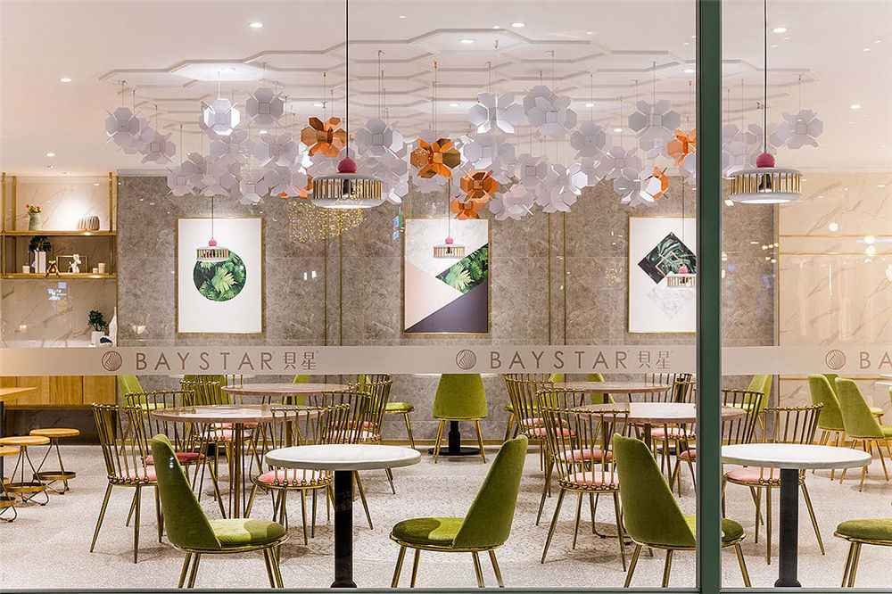 郑州贝星茶饮店装建公司设计案例