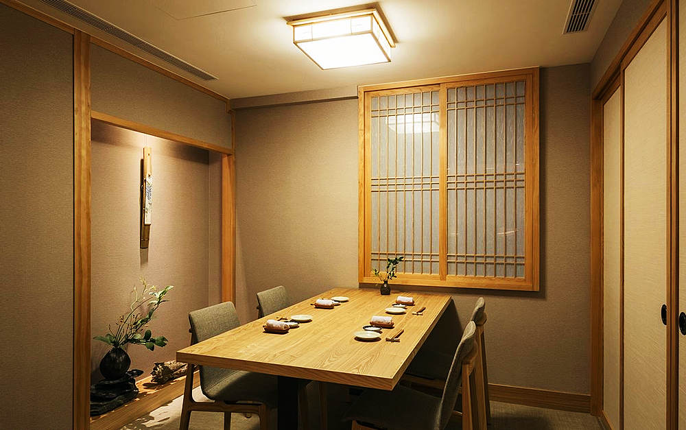 郑州谷川日式禅意餐厅装建公司设计案例
