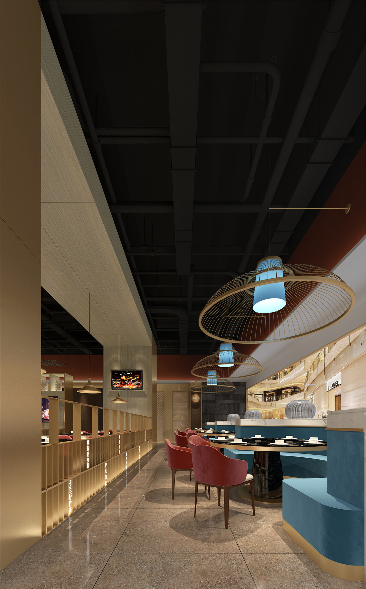 郑州一捞一世界火锅店装建公司设计案例
