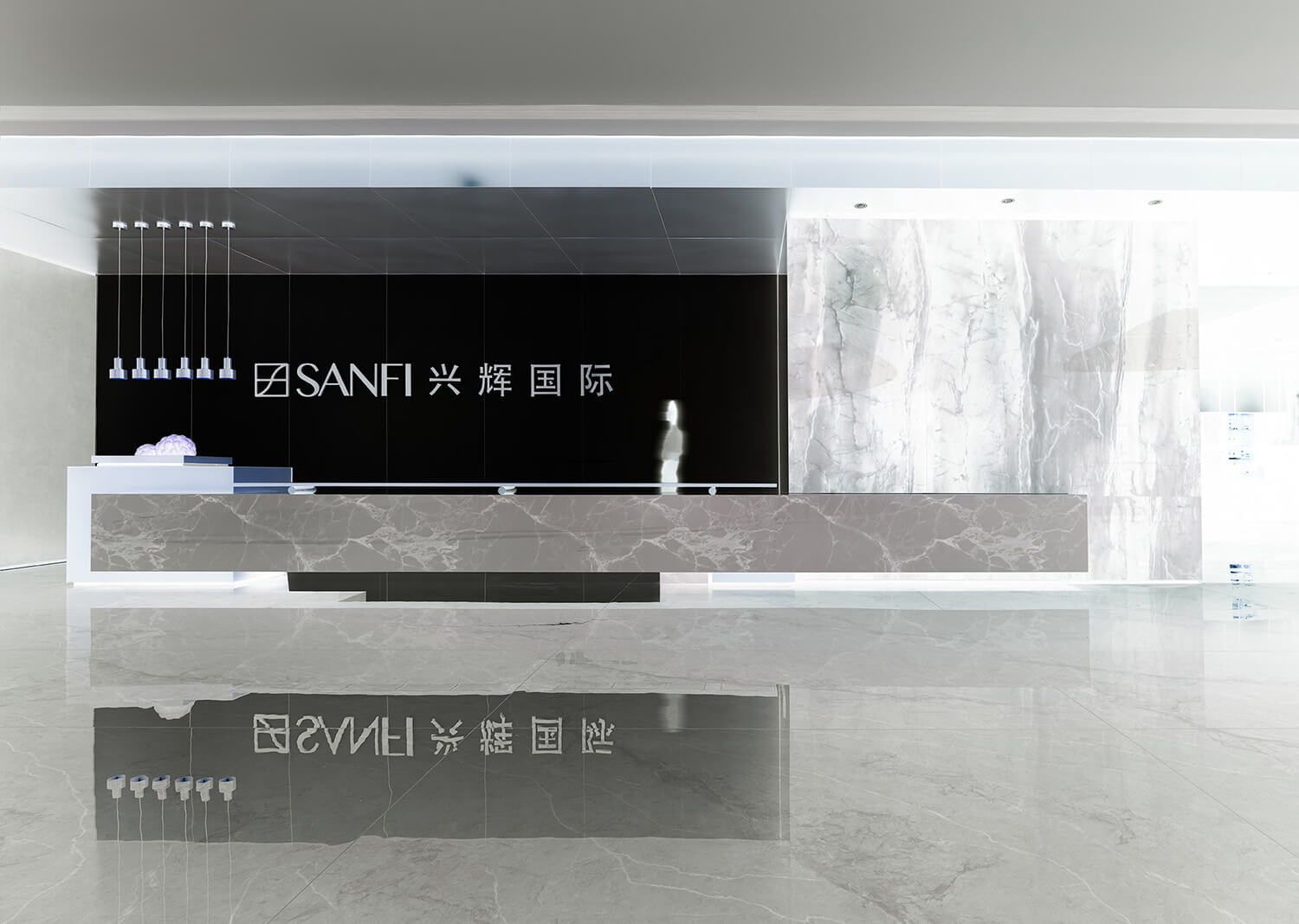 郑州集团办公室设计公司-兴辉国际总部展厅装建设计案例(图4)