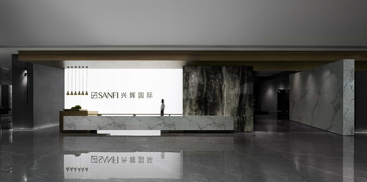 郑州集团办公室设计公司-兴辉国际总部展厅装建设计案例(图2)