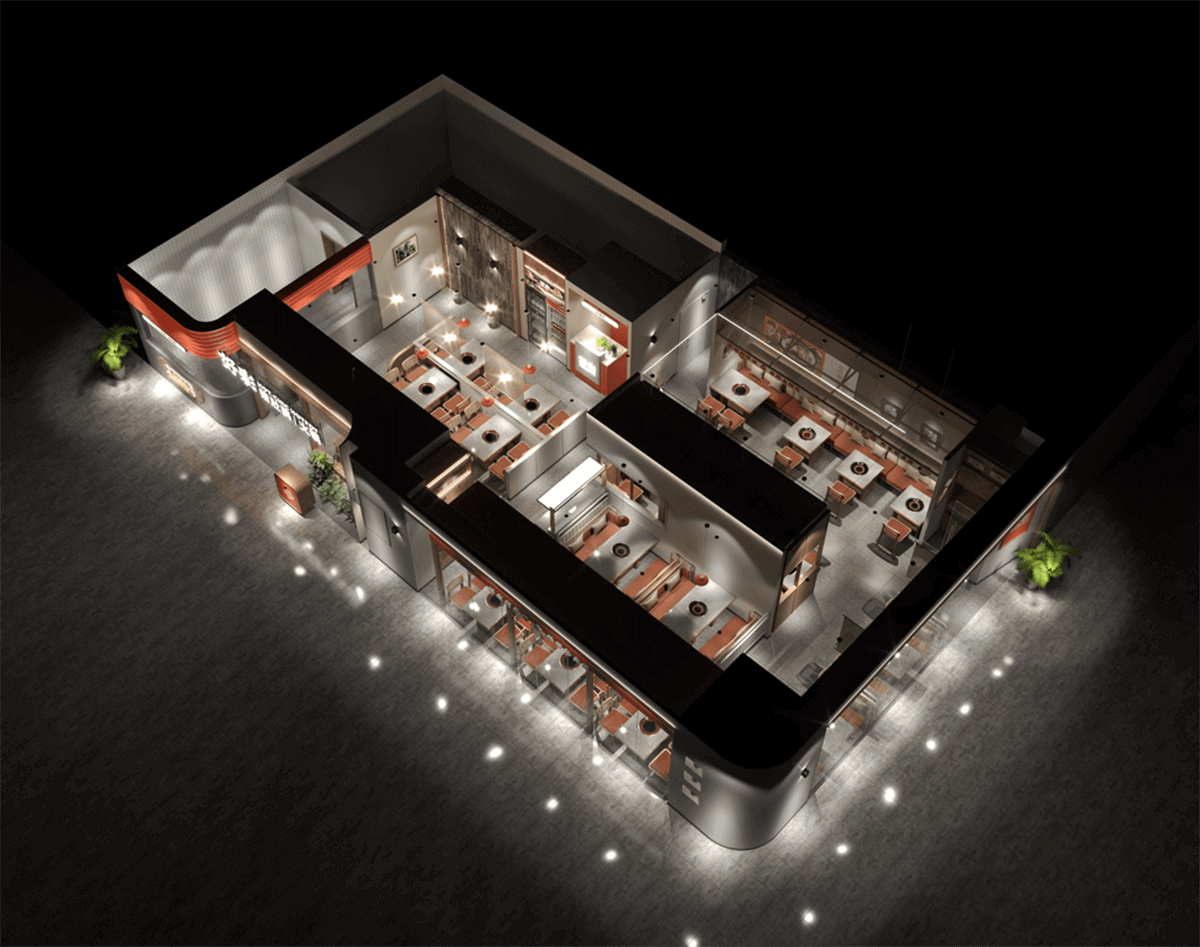 许昌好彩猪肚鸡火锅店设计公司装建案例