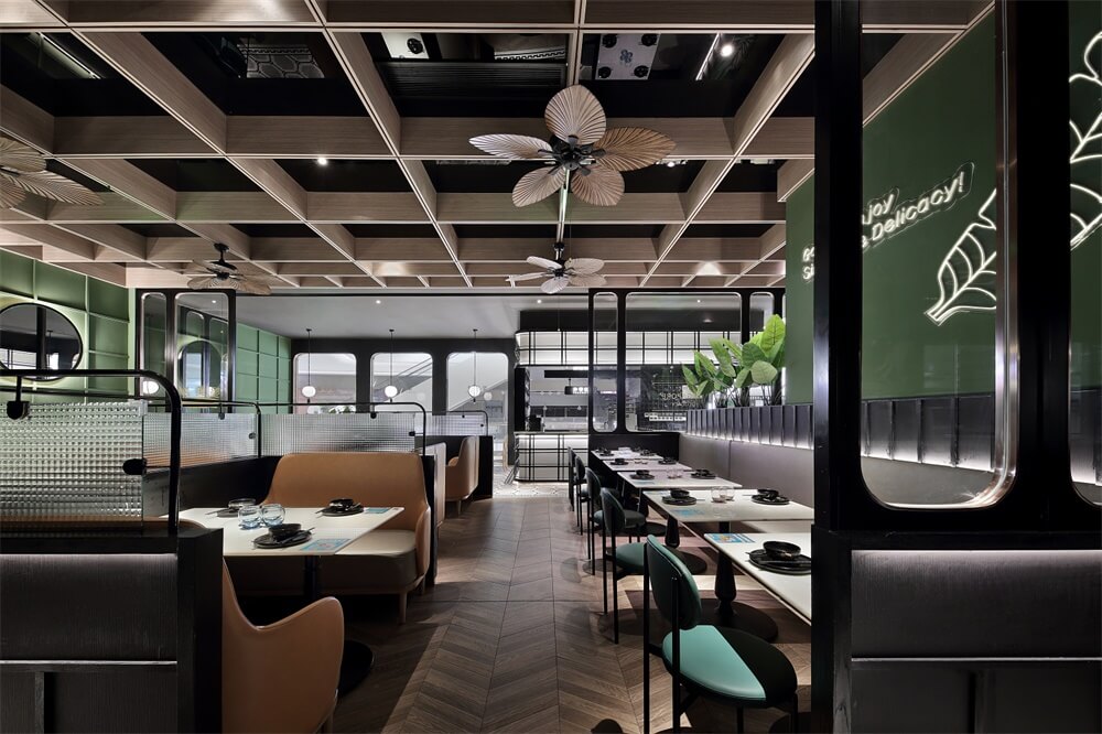 郑州特色餐厅设计公司—新加坡风情餐厅装建案例(图7)