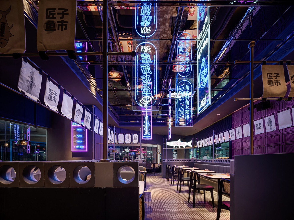 酷酷的霓虹灯复古港风烤鱼店装建设计(图6) 9577188_14.jpg