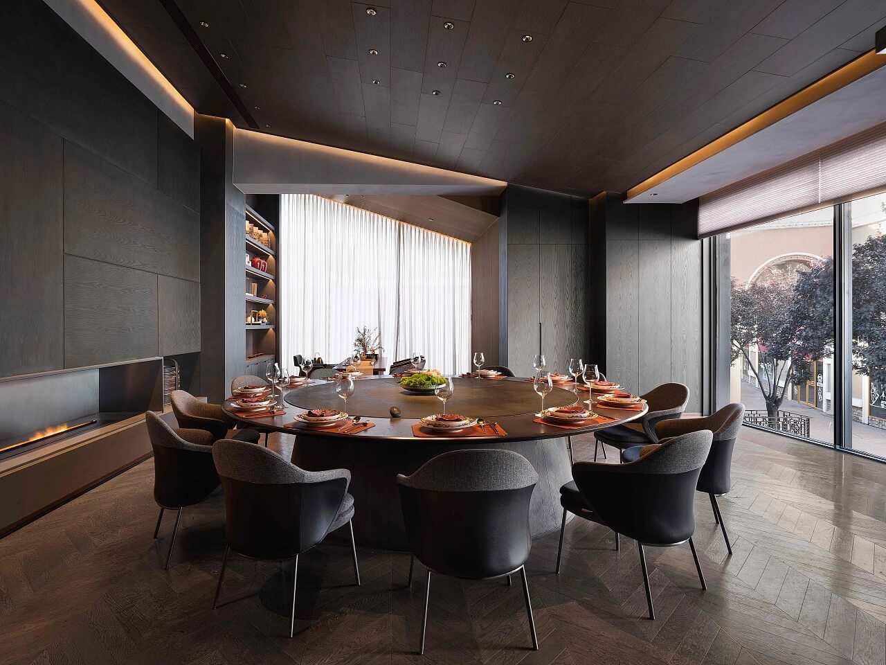 现代中西结合拾久烤鸭蓝港店装建案例分享(图11) 11.jpg