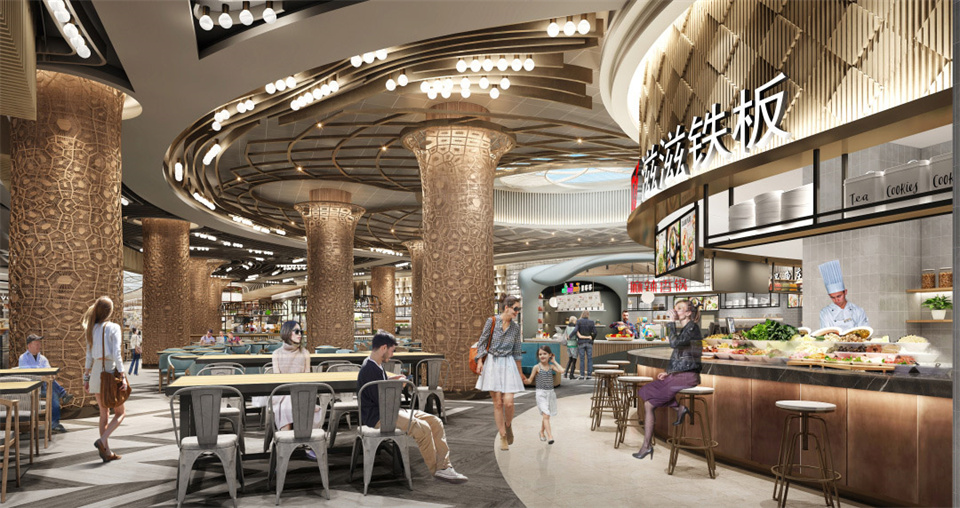郑州美食广场设计公司食通天美食市集装建案例(图8) 郑州美食广场设计公司食通天美食市集装建案例(图8)