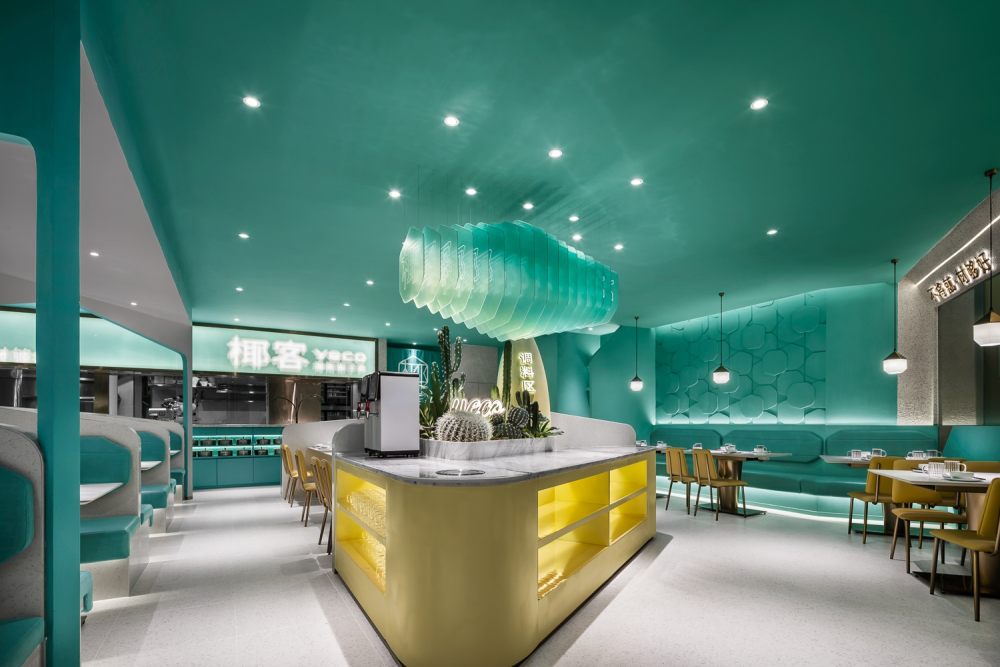 郑州火锅店设计推荐海南椰子鸡火锅店装建规划(图4) 郑州火锅店设计推荐海南椰子鸡火锅店装建规划(图4)