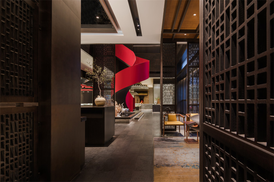 郑州餐厅设计推荐山居荣府杭助菜中餐厅设计(图3) 郑州餐厅设计推荐山居荣府杭助菜中餐厅设计(图3)