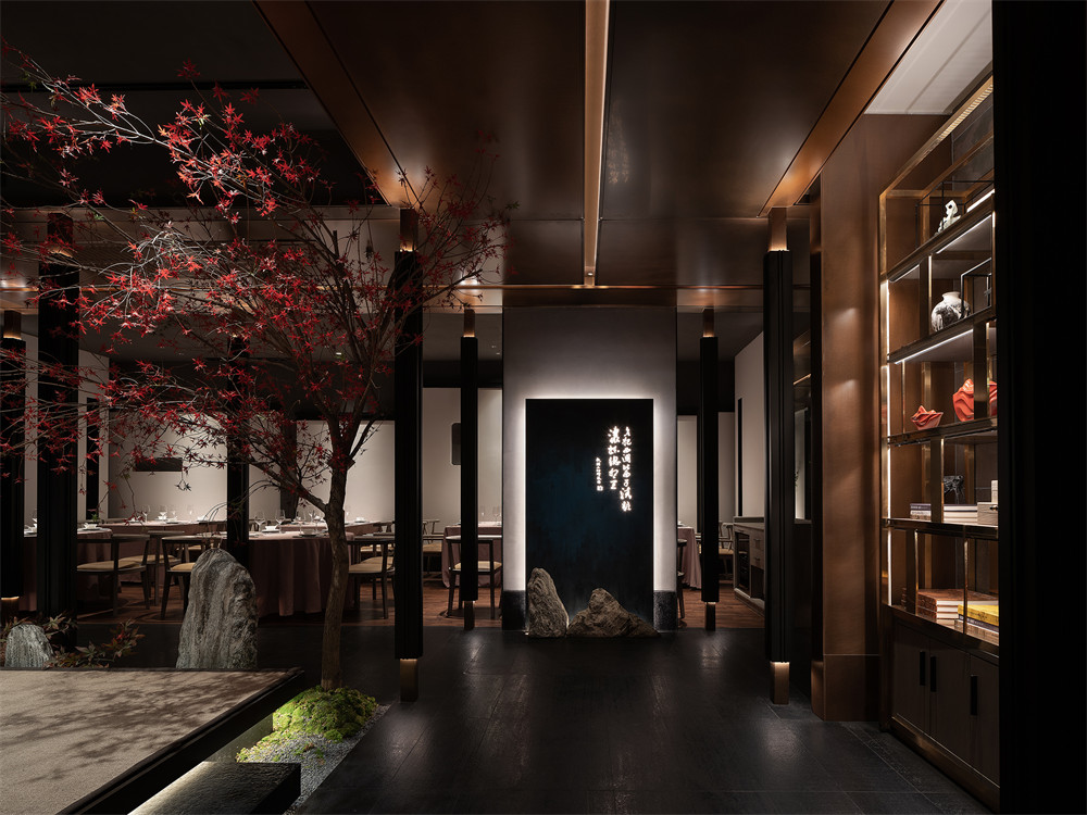 江南赋醉爱时尚粤菜餐厅装建设计实景图(图4)