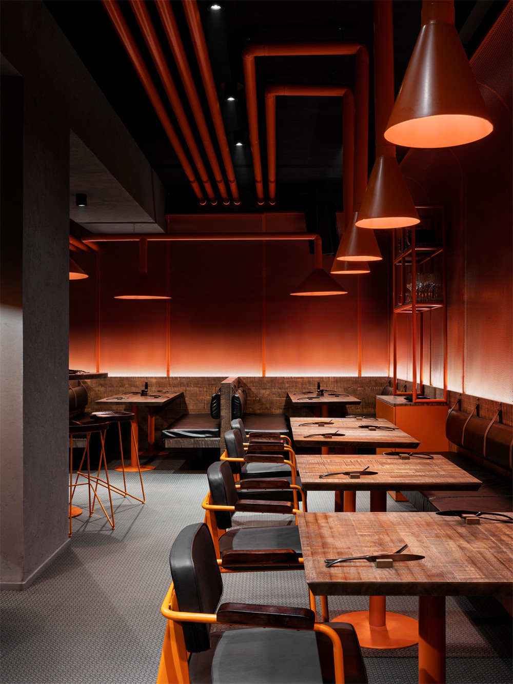 金属工业风牛肉投币烧烤店装建设计规划(图5)