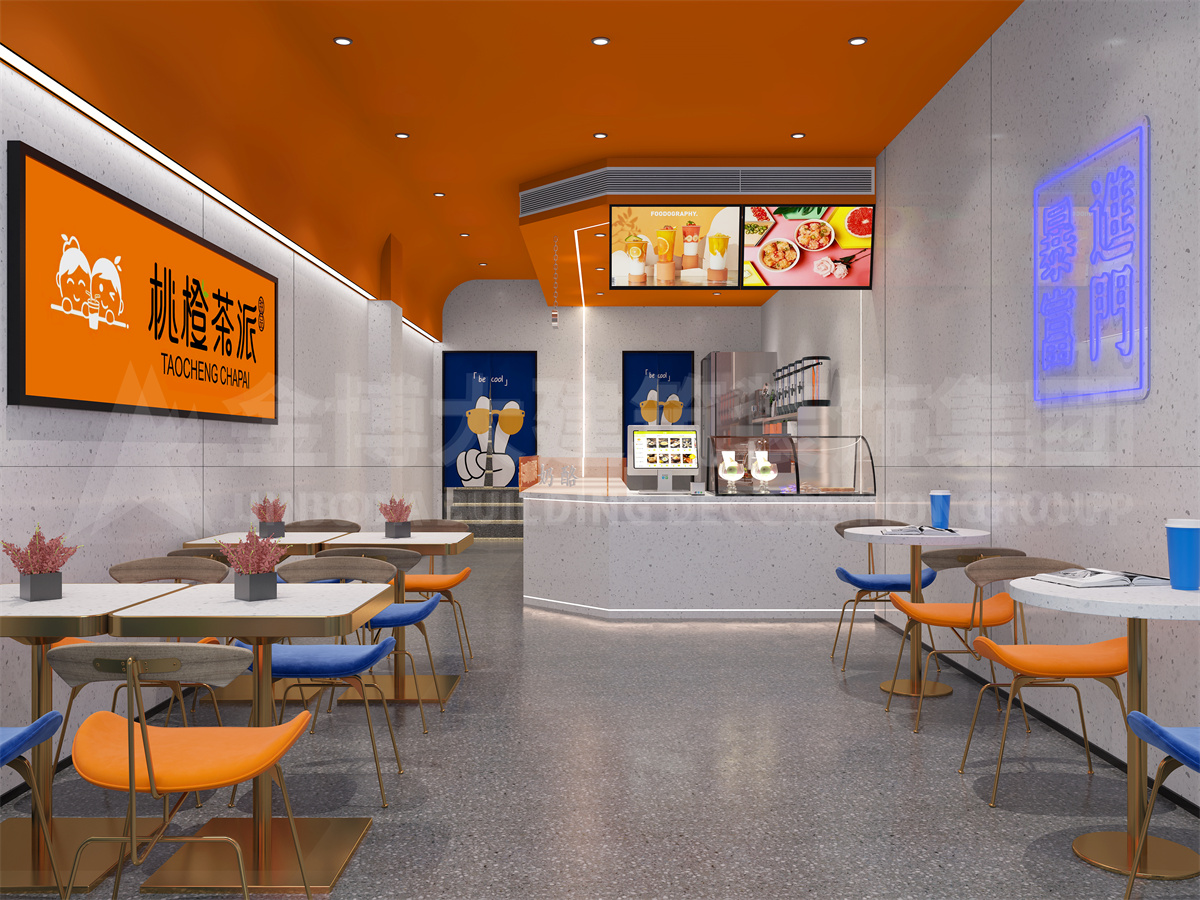 郑州碗碗甜心连锁甜品店装建设计成效图